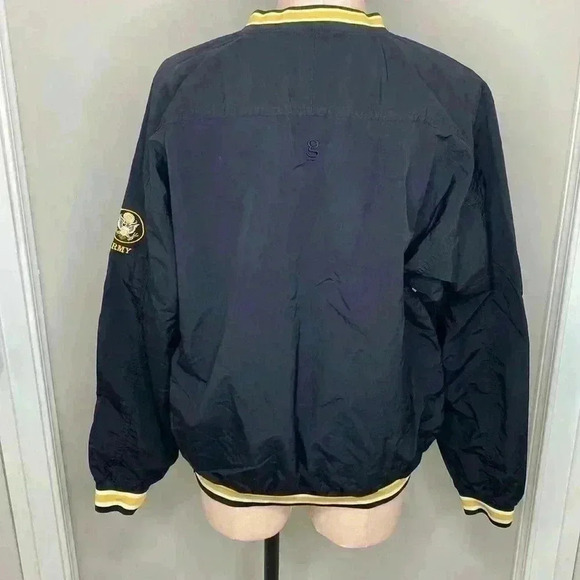 Vintage US ARMY Windbreaker Adult Large Black Nylon Pullover Military Uniform M - Picture 8 of 11